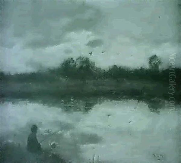 Braedwood Loch Oil Painting by Robert Gemmell Hutchison