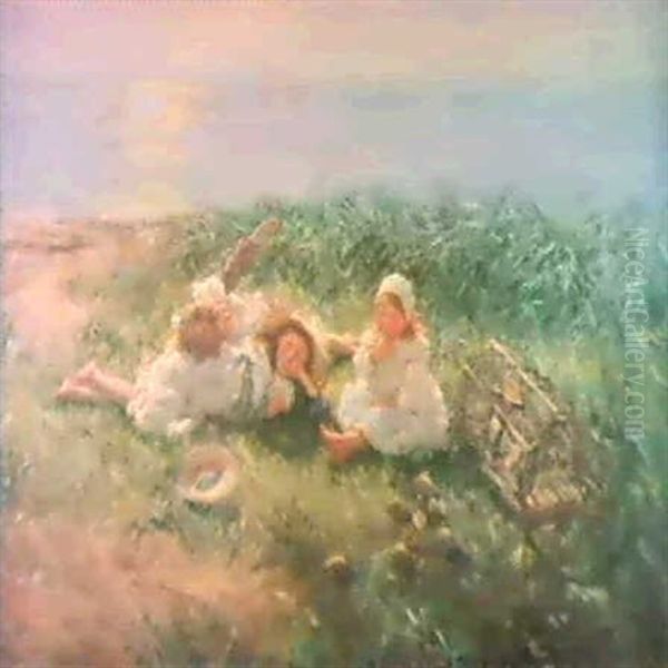 Summer On The Dunes Oil Painting by Robert Gemmell Hutchison