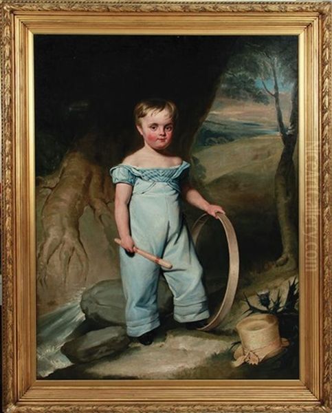 Portrait Of A Young Boy Oil Painting by William Henry Florio Hutchisson