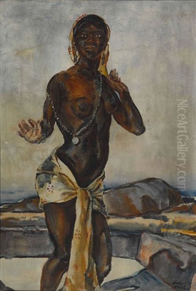 Afrikanerin Oil Painting by Julius Huether