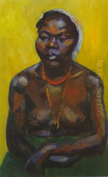 Afrikanerin Oil Painting by Julius Huether