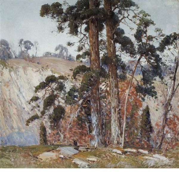 The Edge Of A Cliff Oil Painting by Alfred Heber Hutty