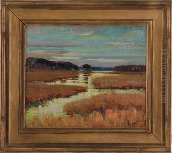 Lowcountry Marsh Oil Painting by Alfred Heber Hutty