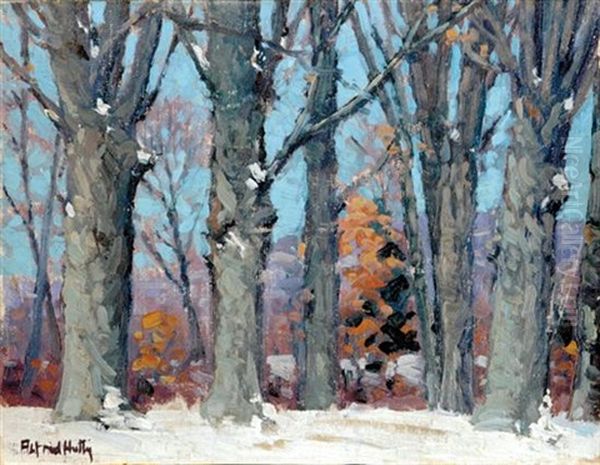 At The Edge Of The Wood Oil Painting by Alfred Heber Hutty