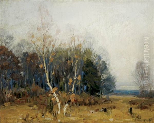 Early Fall Oil Painting by Alfred Heber Hutty