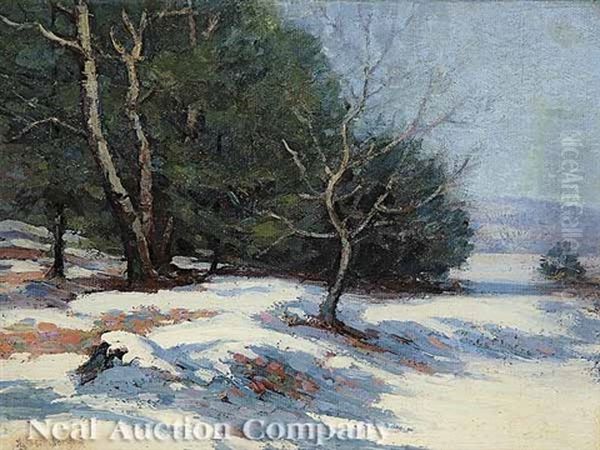 The Snowy Hillside Oil Painting by Alfred Heber Hutty