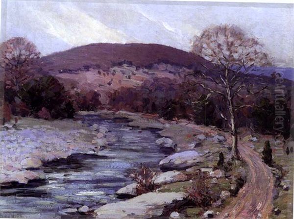 Spring Landscape Oil Painting by Alfred Heber Hutty