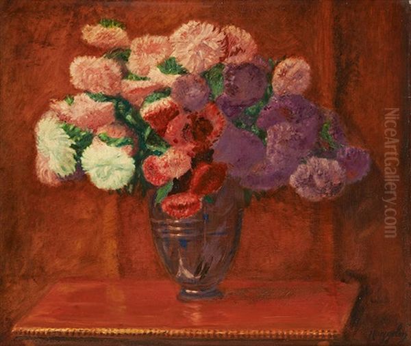 Vase Fleuri Oil Painting by Frans Huygelen