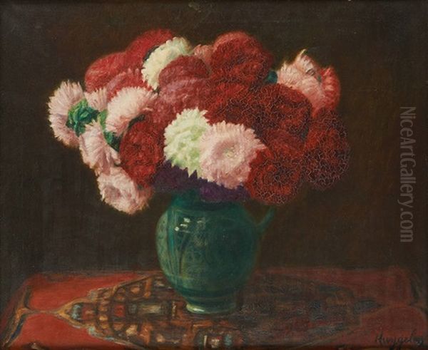 Bouquet De Fleurs Oil Painting by Frans Huygelen