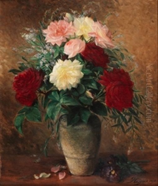 Florero Oil Painting by Francois Joseph Huygens