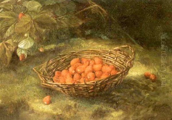 Fraise De Bois Dans Une Corbeille Oil Painting by Francois Joseph Huygens