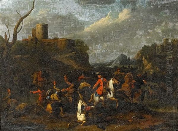 Schlachtenszene Oil Painting by Balthasar Huys