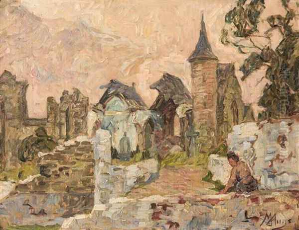 Ruines At Slype (1919) Oil Painting by Modest Huys