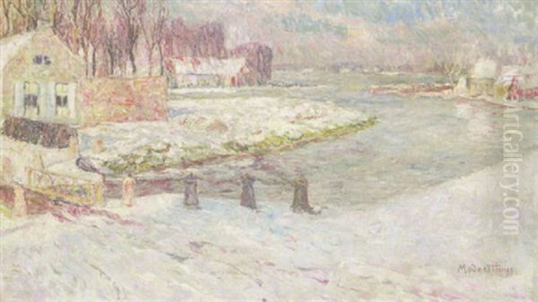 Sneeuw En Overstroming Oil Painting by Modest Huys