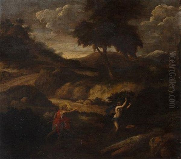 Paysage Avec Apollon Et Daphne Oil Painting by Cornelis Huysmans