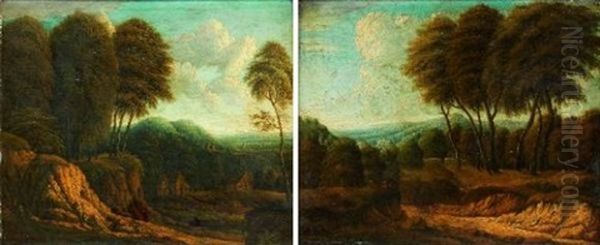 Paysages (pair) Oil Painting by Cornelis Huysmans