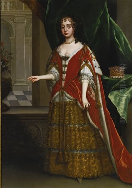 Portrait Of A Countess Wearing Robes For The Coronation Of James Ii Oil Painting by Jacob Huysmans