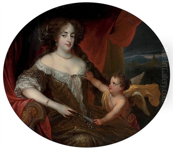 Portrait Of A Lady As Venus With Cupid Oil Painting by Jacob Huysmans