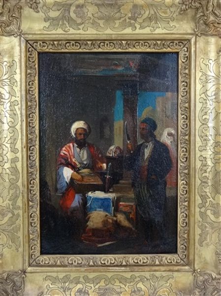 Deux Orientaux Oil Painting by Jan Baptist Huysmans