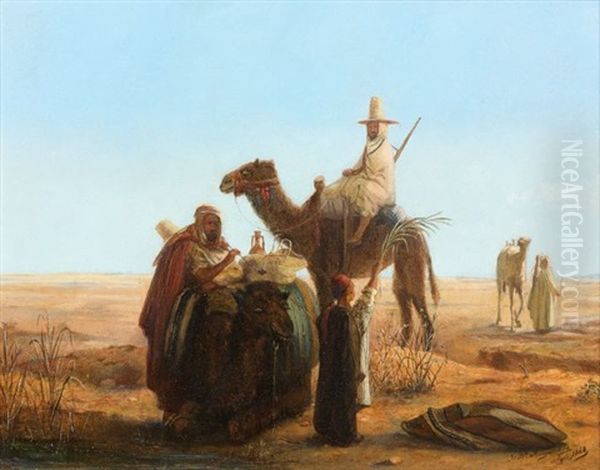 Caravaniers Oil Painting by Jan Baptist Huysmans