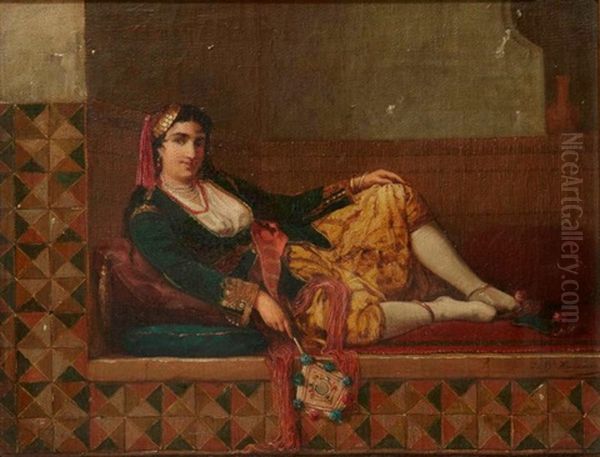 Femme Dans Un Harem Oil Painting by Jan Baptist Huysmans