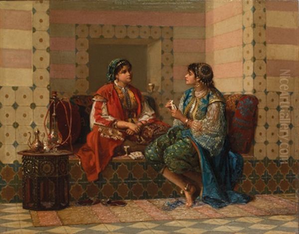 Un Passe-temps Au Harem Oil Painting by Jan Baptist Huysmans