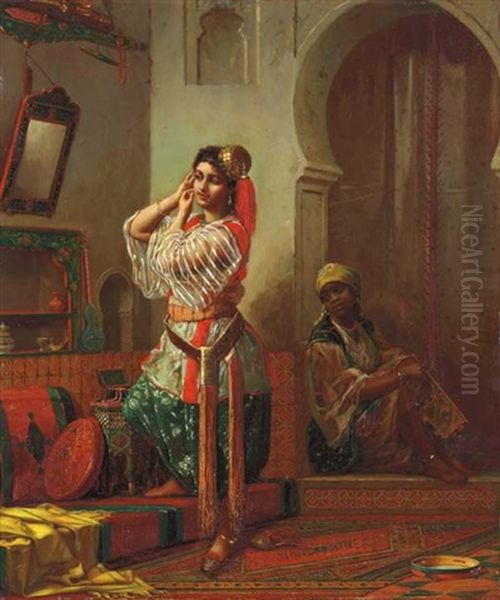 Le Boudoir De La Moresque, Alger Oil Painting by Jan Baptist Huysmans