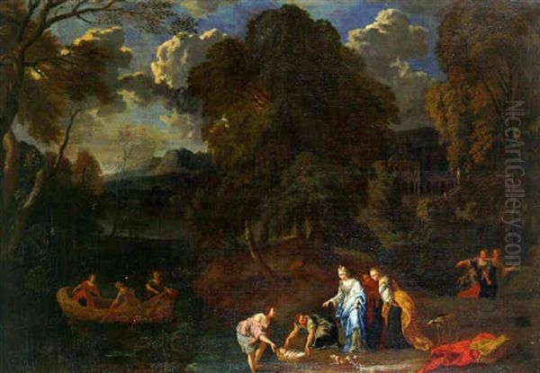 The Finding Of Moses Oil Painting by Jan Baptiste Huysmans