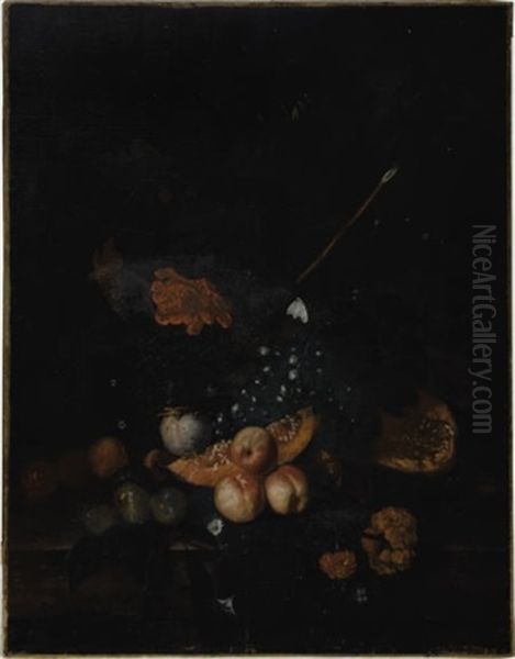 Still Life With Fruit Oil Painting by Jacob van Huysum