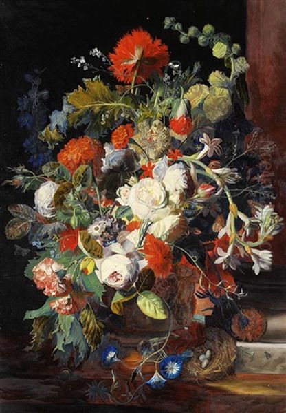 Blumenstillleben (2 Works) Oil Painting by Jan Van Huysum