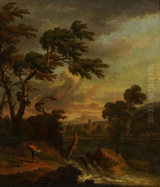 Landschaft Oil Painting by Jan Van Huysum