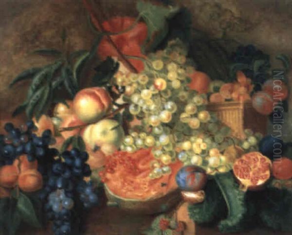 Fruchtestilleben Oil Painting by Jan Van Huysum