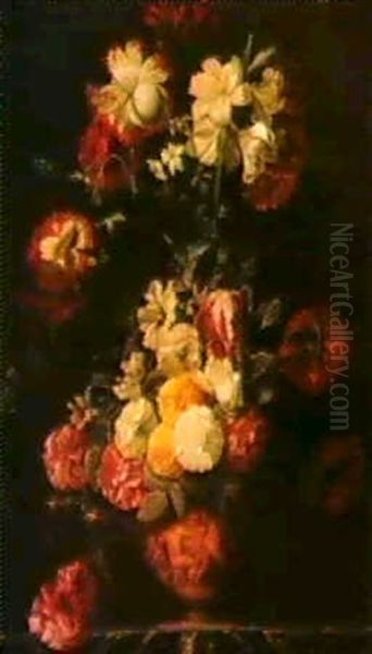 Blumenstrauss In Einer Vase Oil Painting by Jan Van Huysum