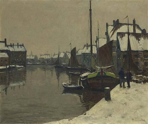 Scene De Riviere Oil Painting by Herman N. Hyneman