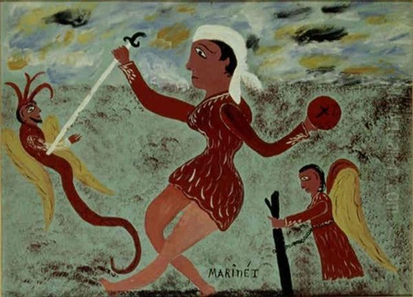 Marinete Pie Che Che Oil Painting by Hector Hyppolite