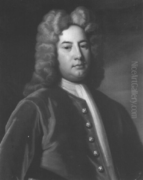 Portrait Of Sir John Jennings Oil Painting by Hans Hysing