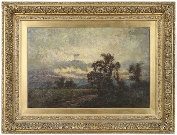 Landscape With Cloudy Skies Oil Painting by Theo Hyslop