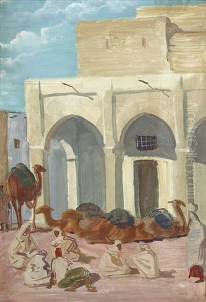 Colomb Bechar Oil Painting by Alexander Evgenievich Iacovleff