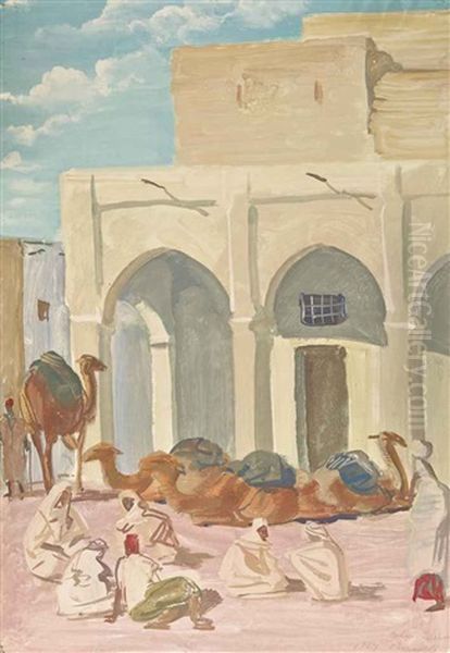 Colomb-bechar Oil Painting by Alexander Evgenievich Iacovleff