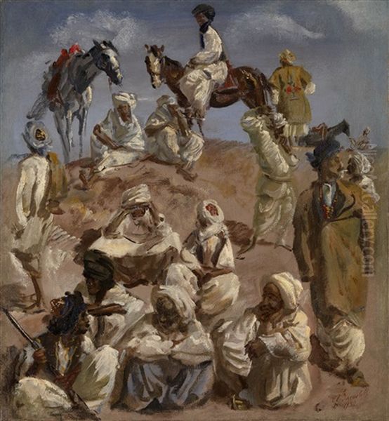 Afghans Oil Painting by Alexander Evgenievich Iacovleff