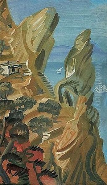 Paysage De Capri Oil Painting by Alexander Evgenievich Iacovleff