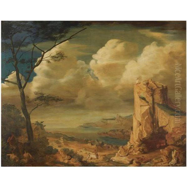 Mythological Landscape Oil Painting by Alexander Evgenievich Iacovleff