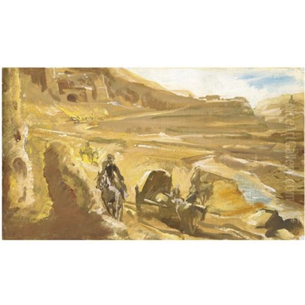 Riders In The Desert Oil Painting by Alexander Evgenievich Iacovleff