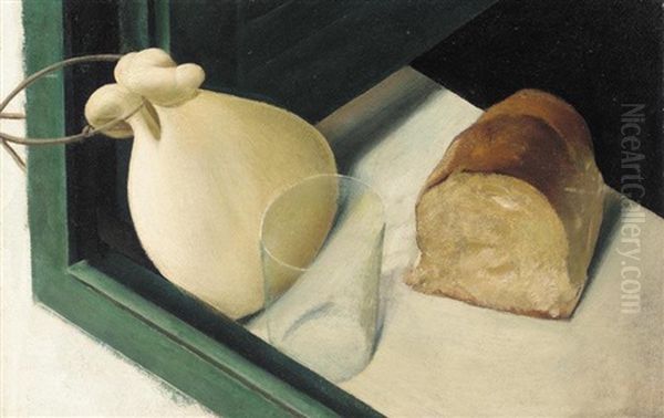 Still Life With A Provolone Cheese Oil Painting by Alexander Evgenievich Iacovleff