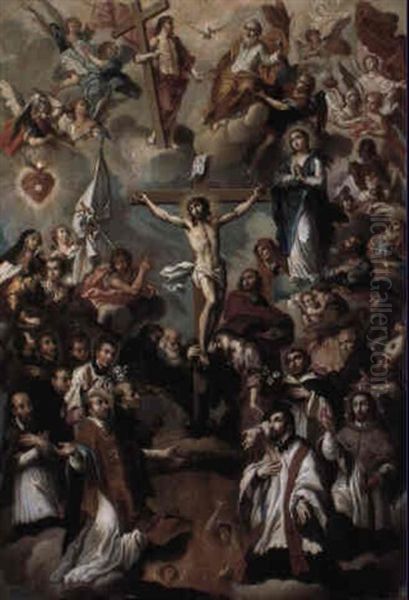 La Glorificacion De La Fe Christiana Oil Painting by Jose Ibarra