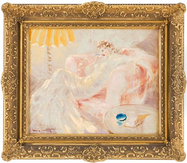 Divka V Kresle Oil Painting by Louis Icart