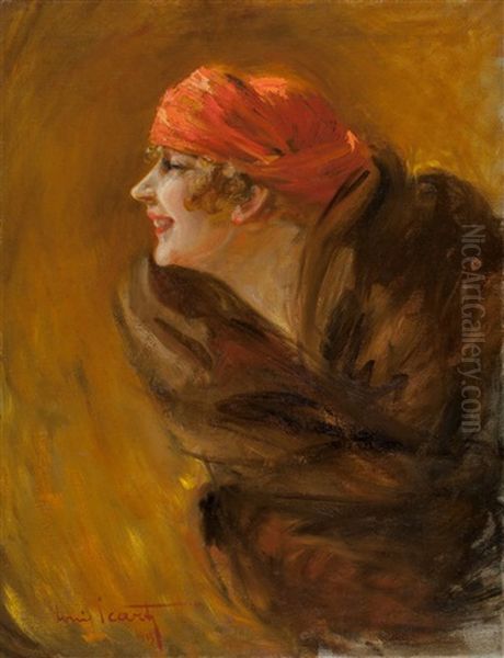 Fanny Volmers Oil Painting by Louis Icart