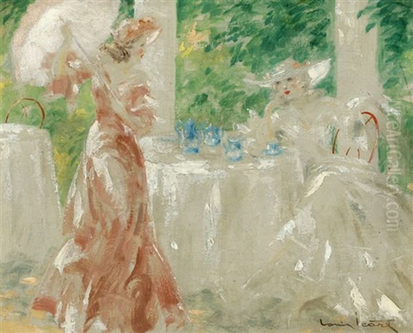 After The Lunch Oil Painting by Louis Icart