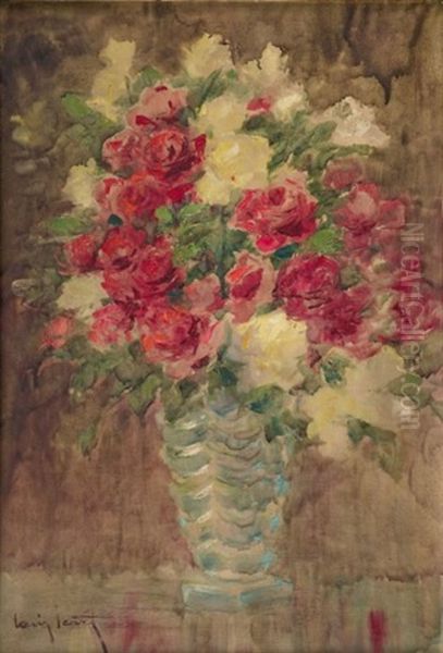 Bouquet De Roses Oil Painting by Louis Icart