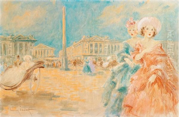 Matin A Paris Oil Painting by Louis Icart